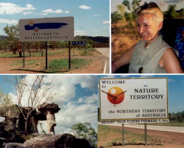 Westaustralien Rundreise, Grenze des Northern Territory of Australia, Katherine