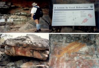 Australien Rundreise, Northern Territory, Kakadu National Park, Ubirr Rock, Felszeichnungen, Felsmalerei