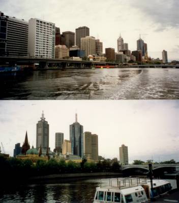 Australien Rundreise, Melbourne, Skyline von Melbourne, Hawkesbury River
