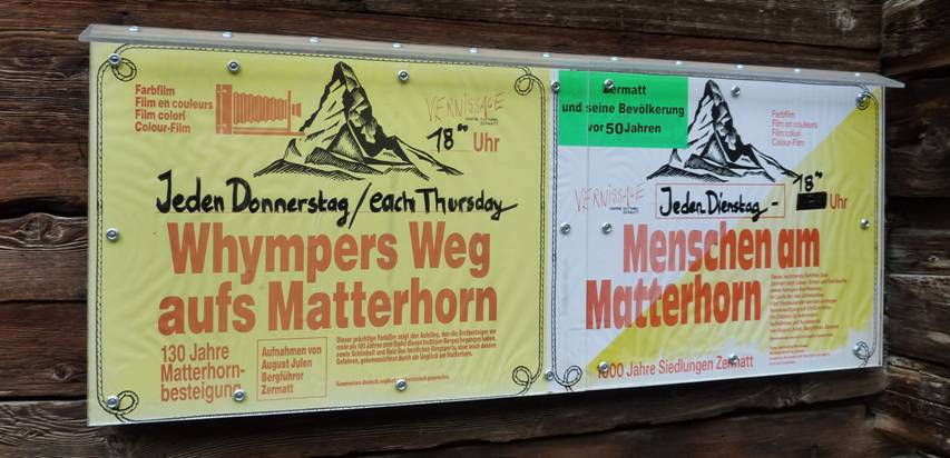 Schweiz Rundreise, Zermatt, Filmvorfuehrungen, Matterhornbesteigungen.