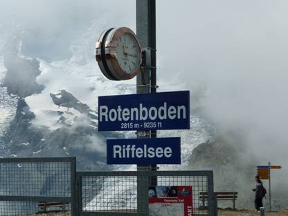 Schweiz Rundreise, Gornergratbahn, Station Rotenboden,  Riffelsee